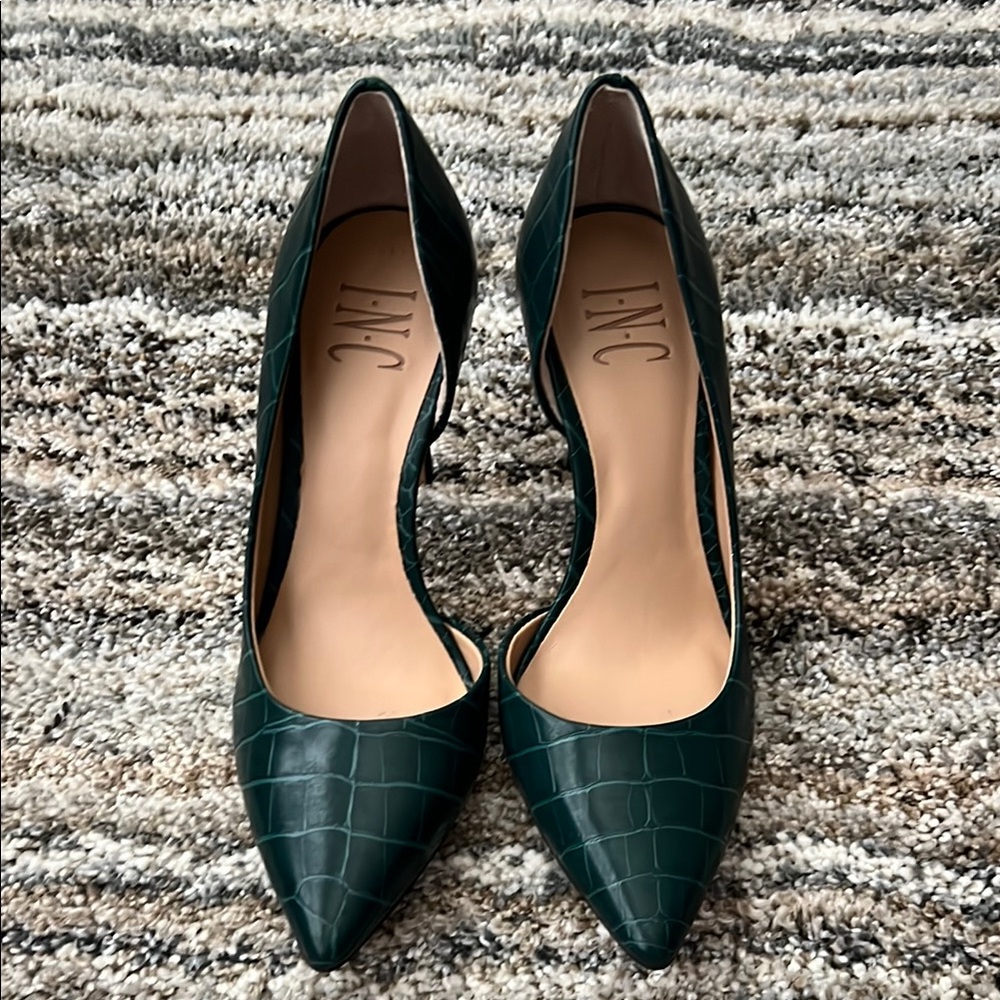 INC International Concepts Green Stiletto Heels